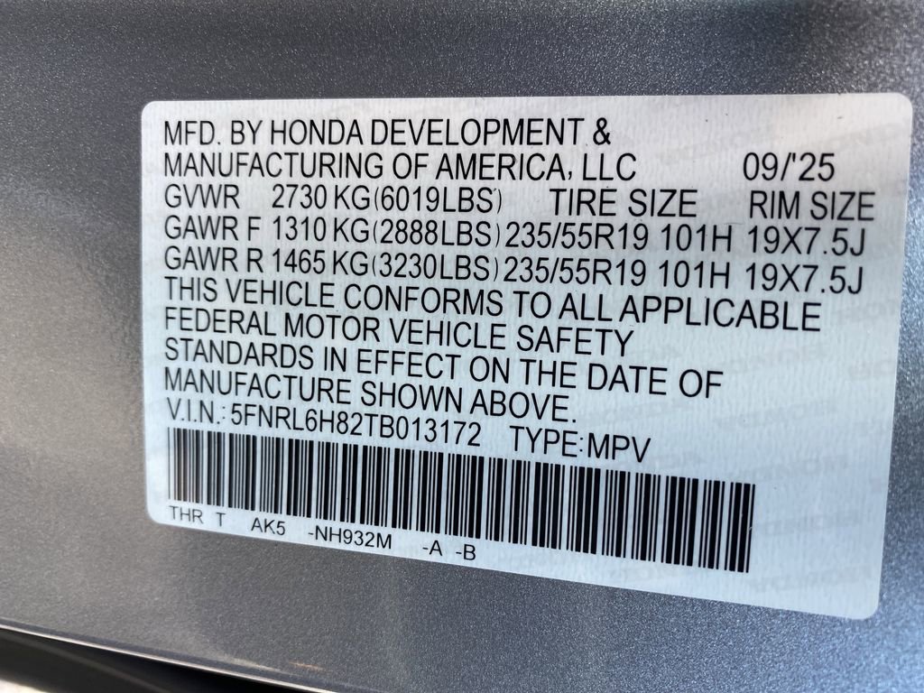 New 2026 Honda Odyssey Touring image 44