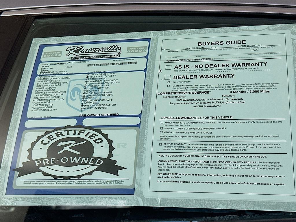 Used 2021 Honda Civic EX image 36