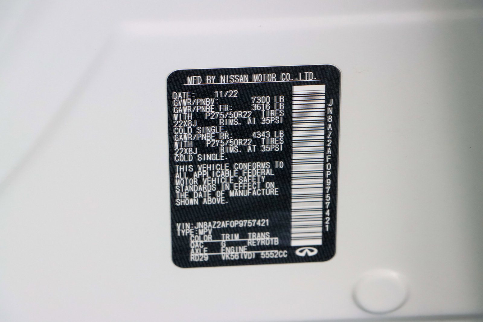 Used 2023 INFINITI QX80 Premium Select w/ Cargo Package image 37