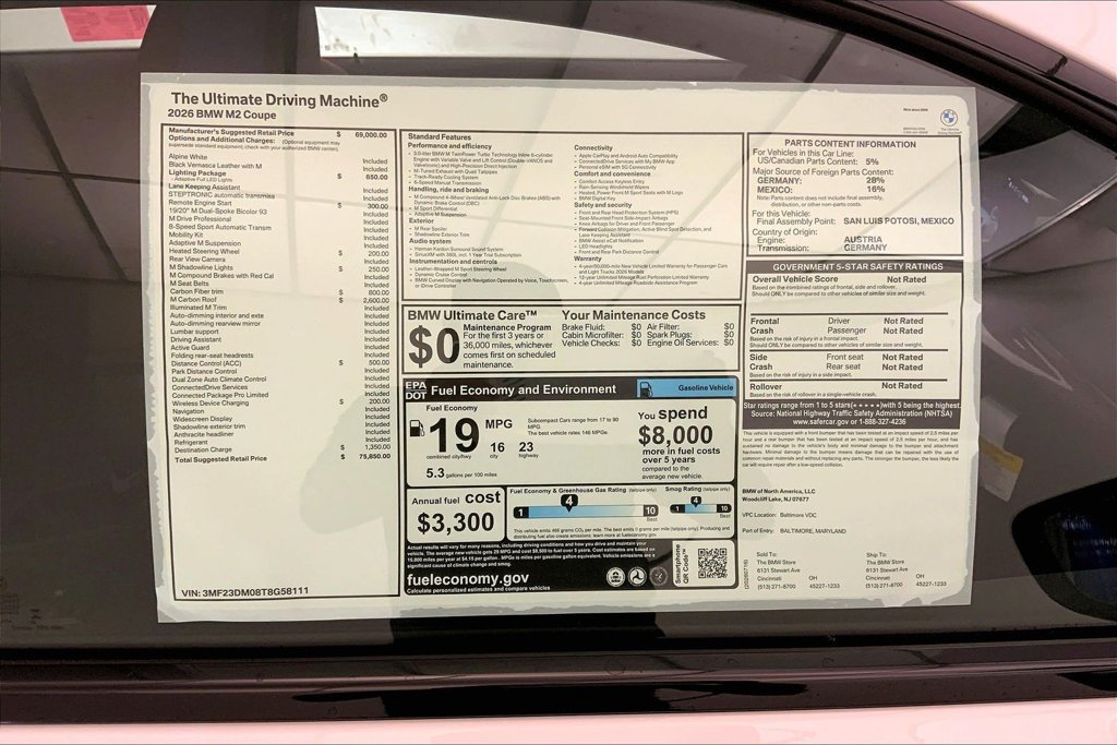 New 2026 BMW M2 w/ Lighting Package RWD image 12