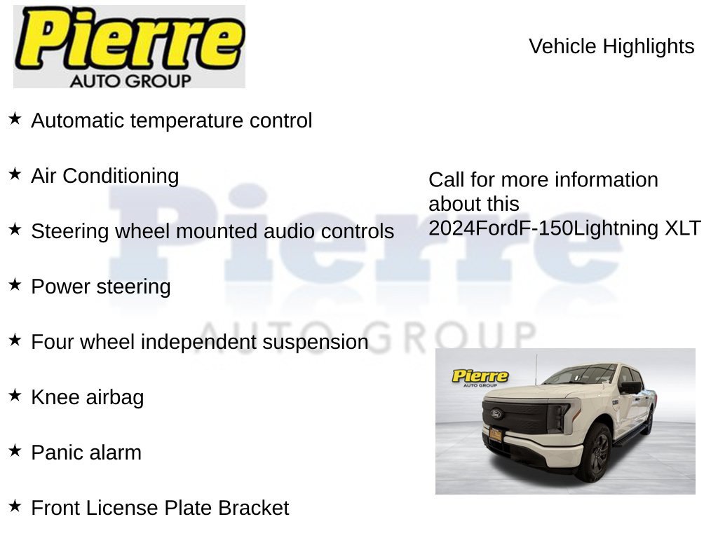 Certified 2024 Ford F150 Lightning XLT AWD/4WD image 14