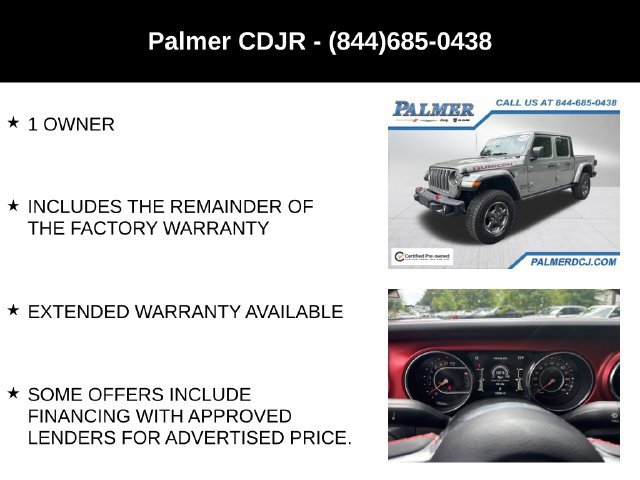 Certified 2023 Jeep Gladiator Rubicon w/ LED Lighting Group AWD/4WD image 30