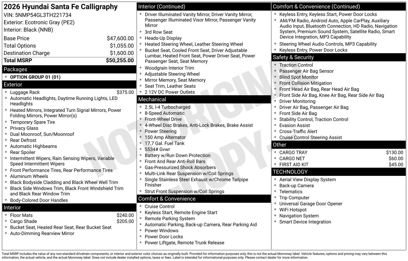 New 2026 Hyundai Santa Fe Calligraphy FWD image 22