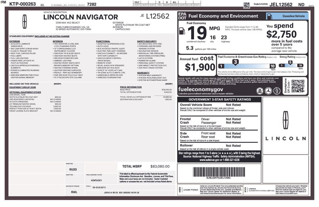 Used 2018 Lincoln Navigator Select w/ Technology Package RWD image 27