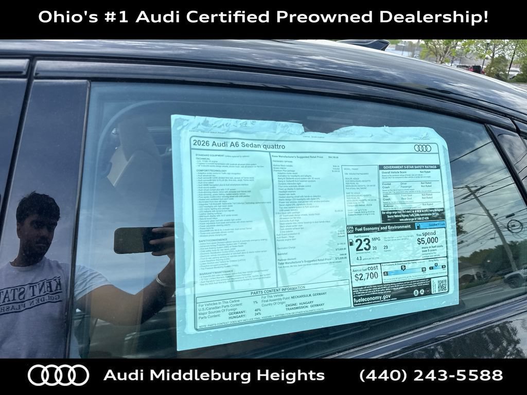 Used 2026 Audi A6 Premium Plus w/ Premium Plus Package AWD/4WD image 47