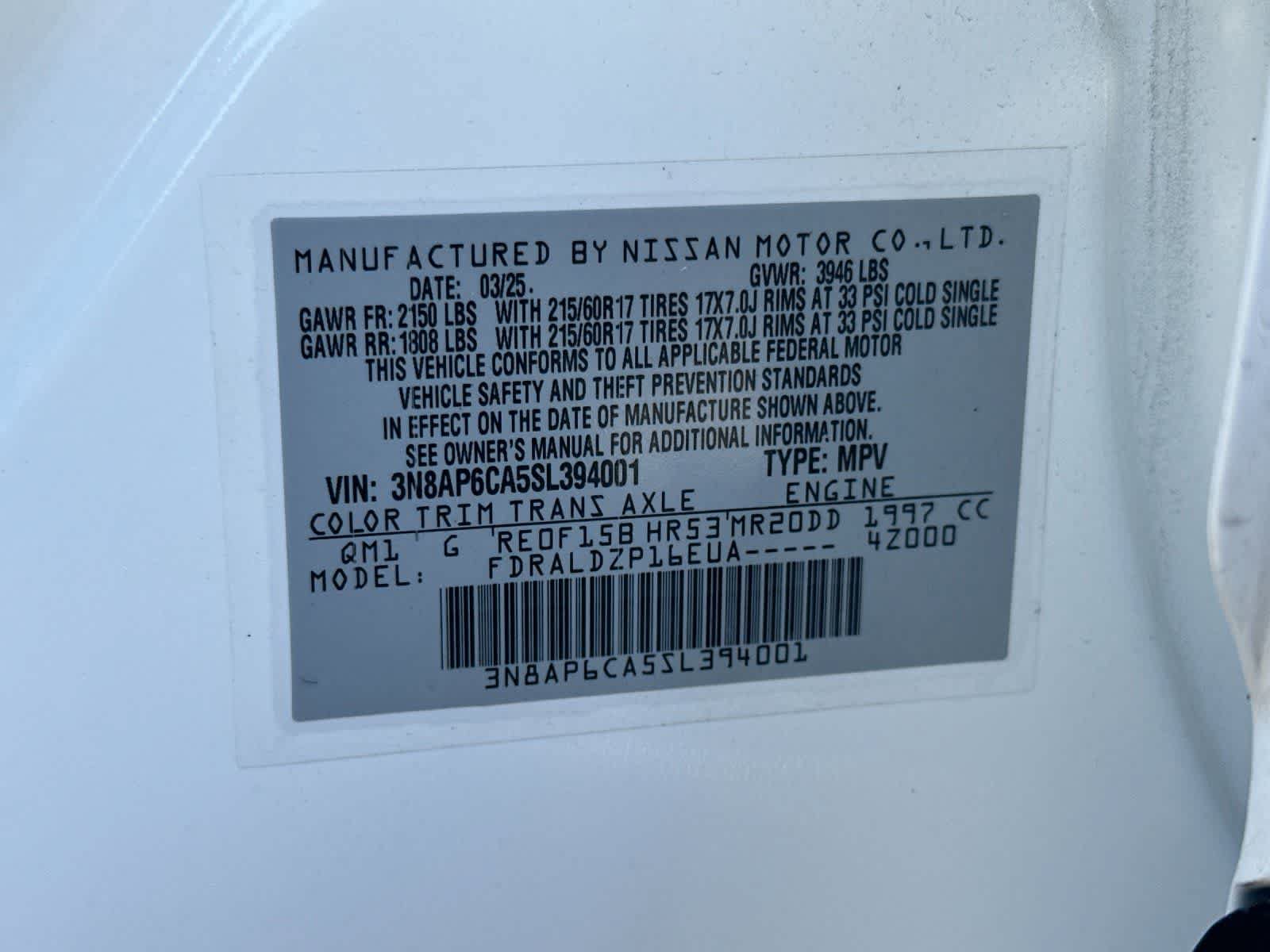 Used 2025 Nissan Kicks SV FWD image 32