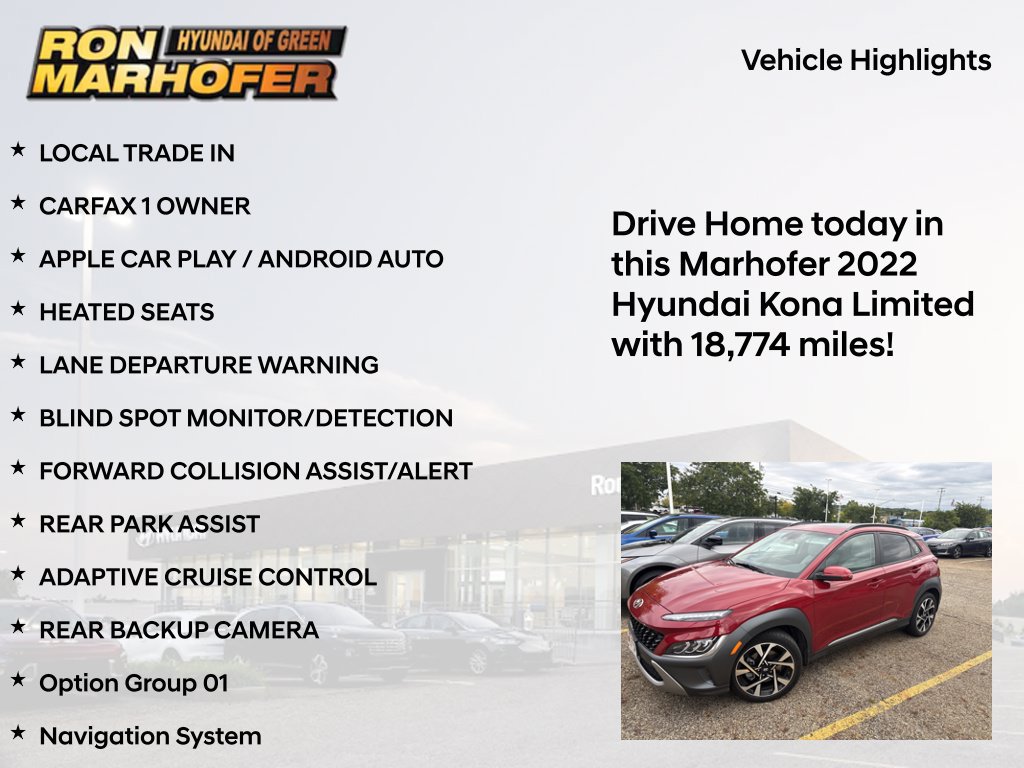 Used 2022 Hyundai Kona Limited w/ Cargo Package AWD/4WD image 14