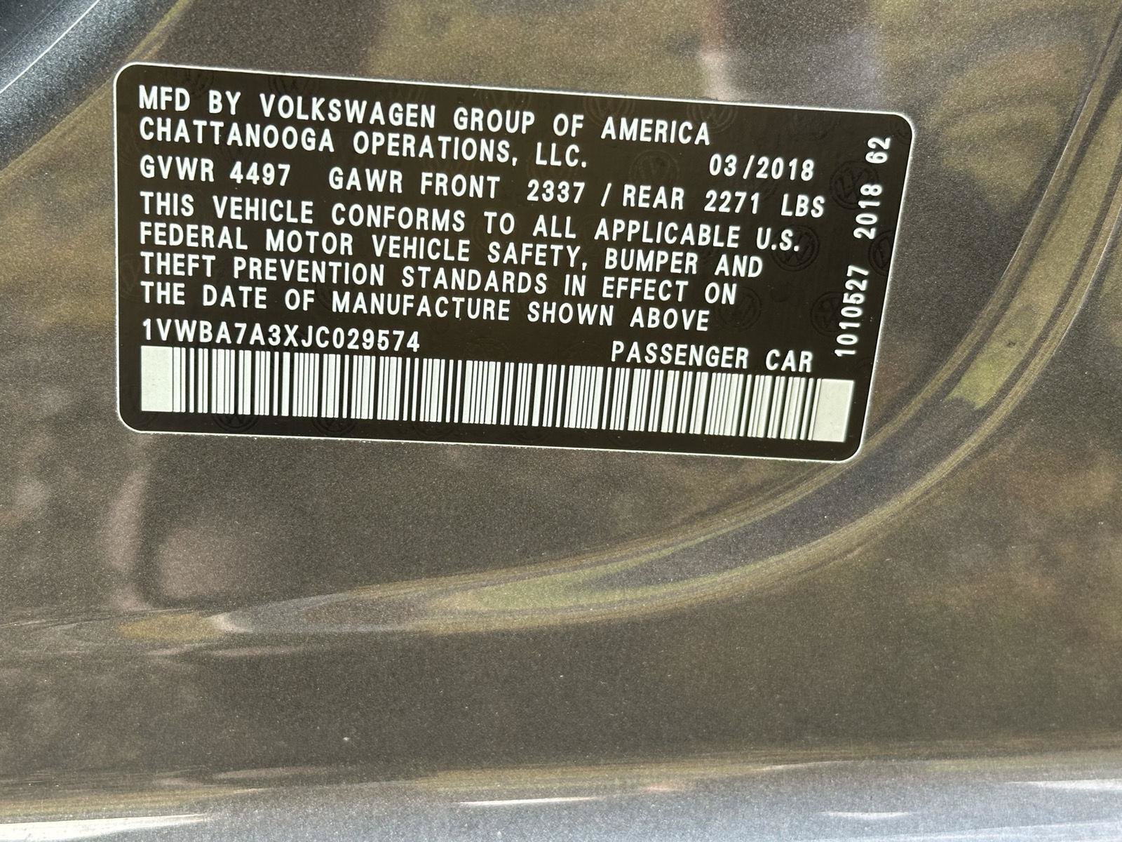 Used 2018 Volkswagen Passat 2.0T SE FWD image 15