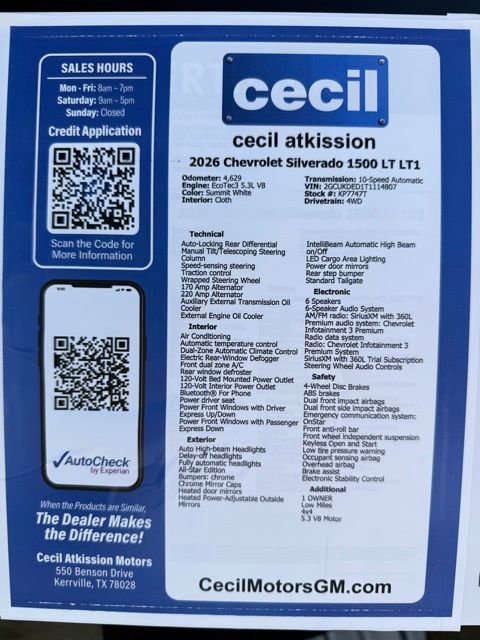 Used 2026 Chevrolet Silverado 1500 LT image 20