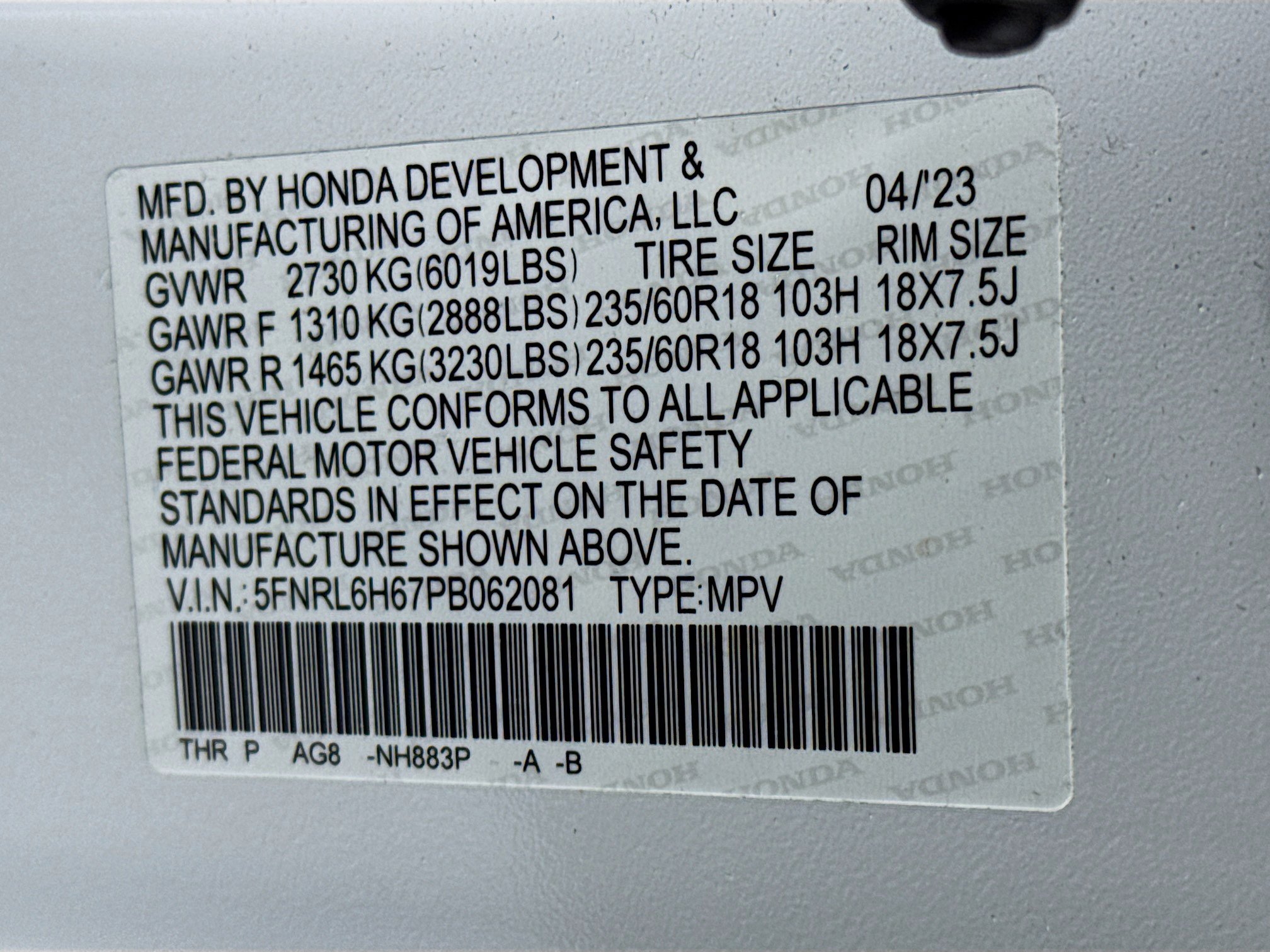 Certified 2023 Honda Odyssey EX-L image 33