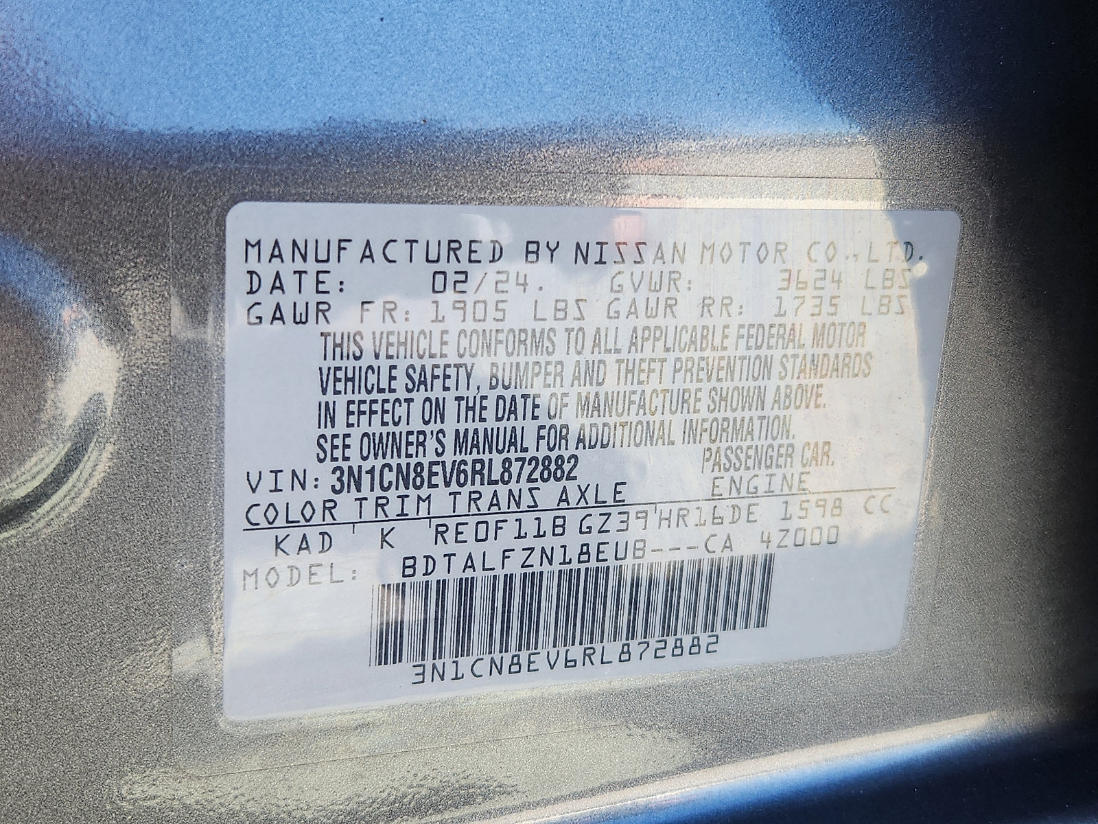 Used 2024 Nissan Versa SV FWD image 26