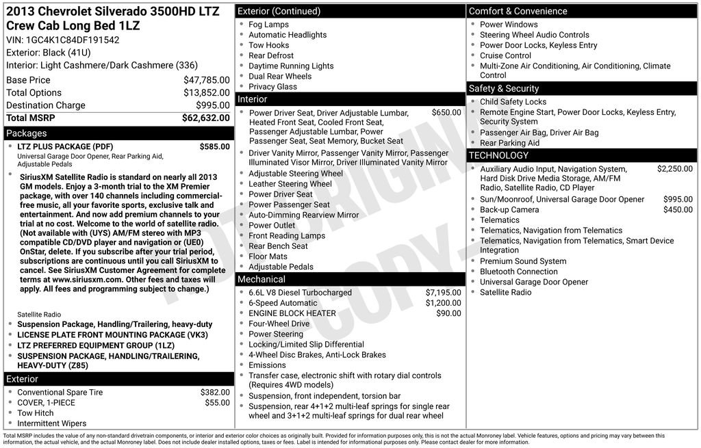 Used 2013 Chevrolet Silverado 3500 LTZ w/ LTZ Plus Package AWD/4WD image 11