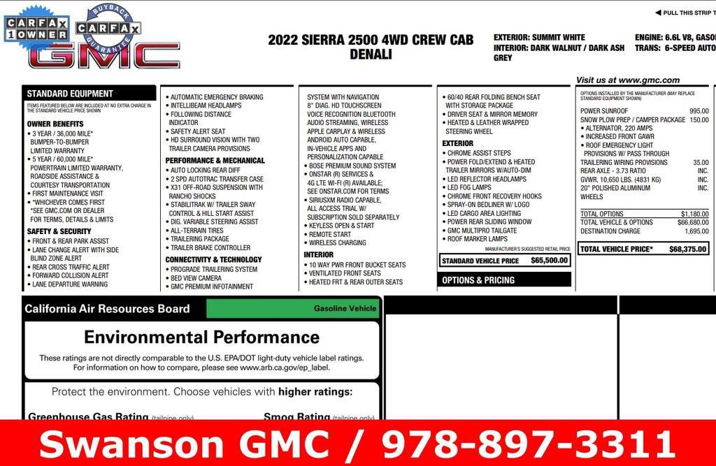 Certified 2022 GMC Sierra 2500 Denali w/ Snow Plow Prep/Camper Package AWD/4WD image 8
