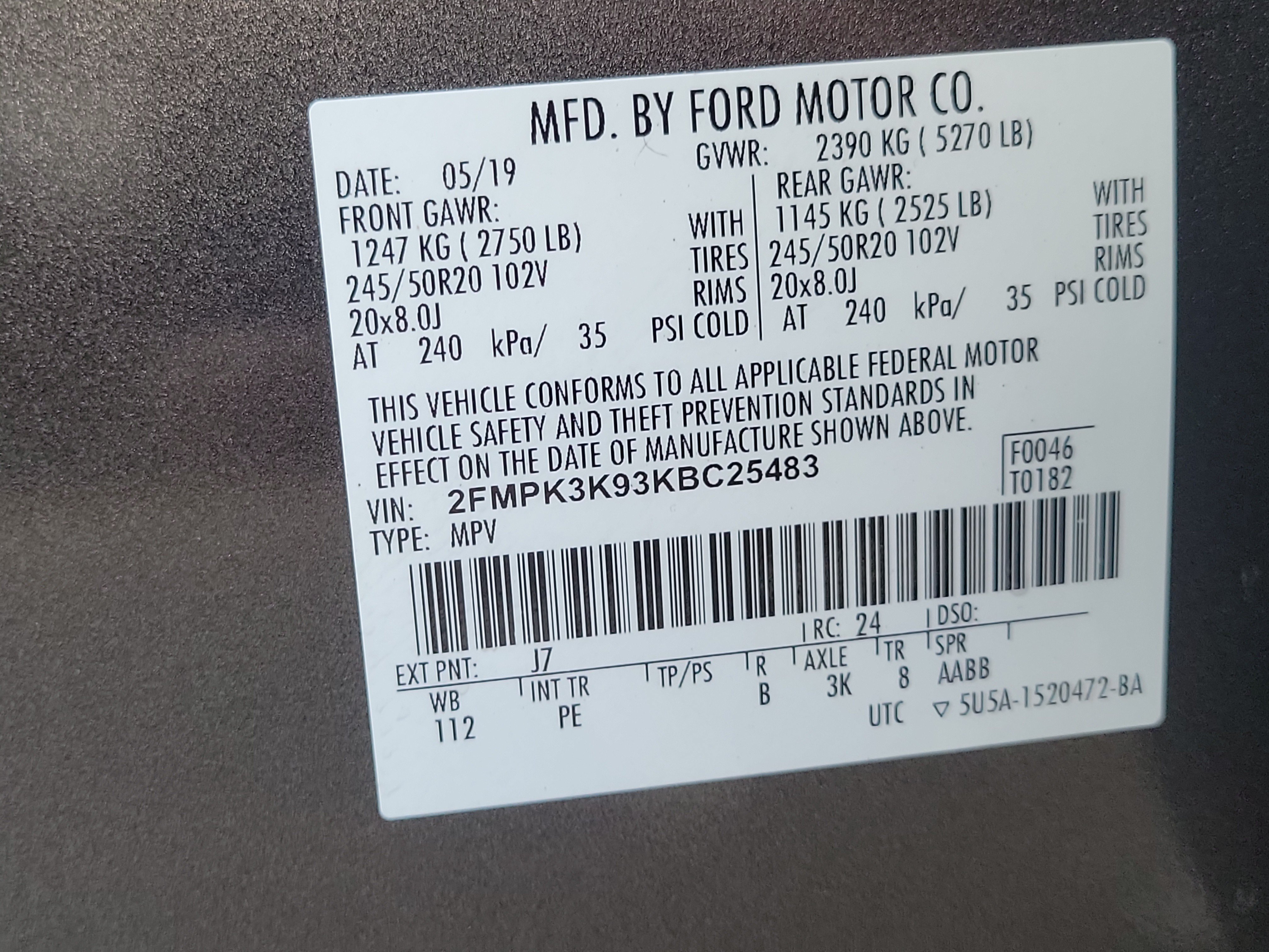 Used 2019 Ford Edge Titanium w/ Equipment Group 301A FWD image 37