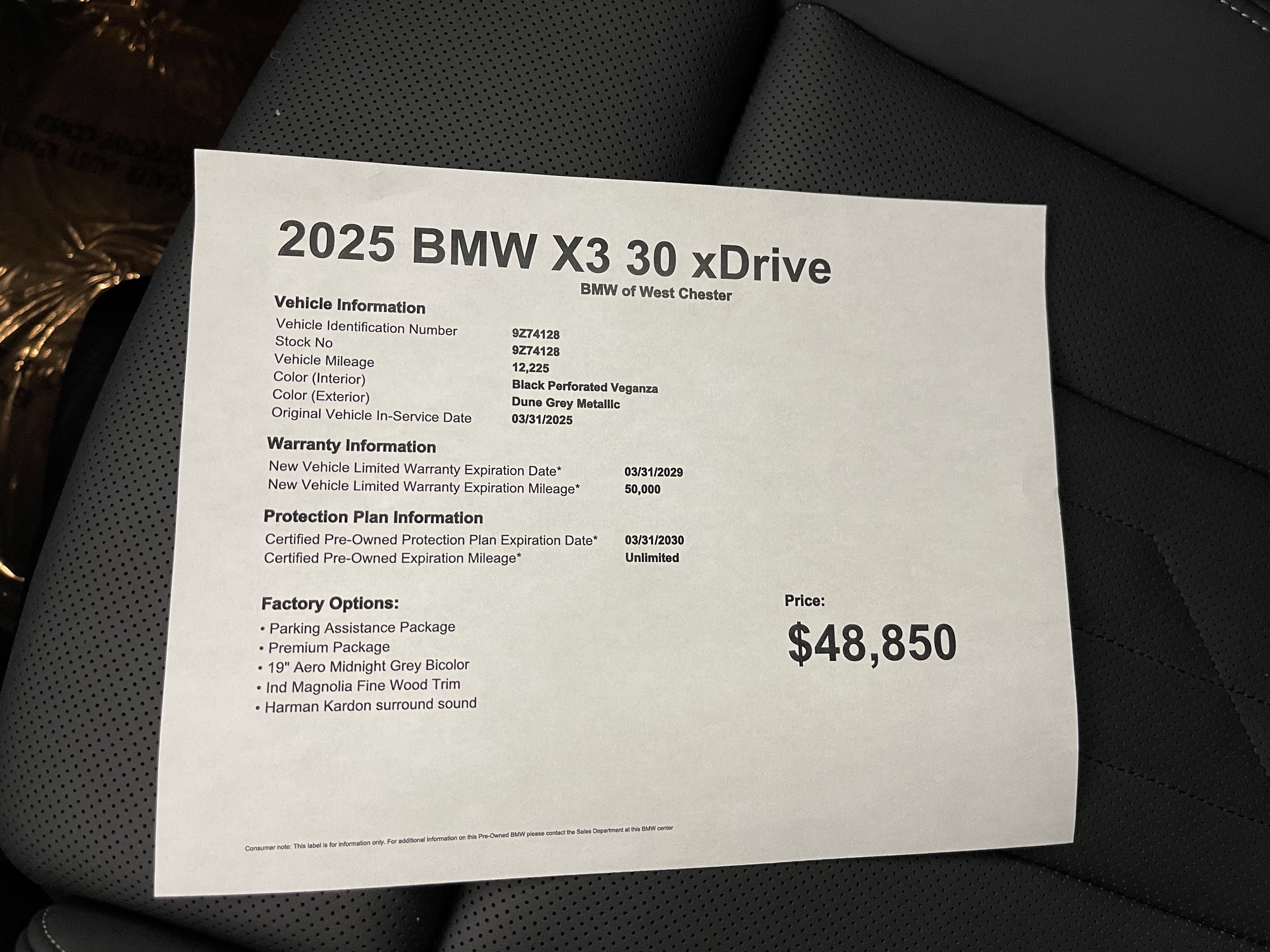 Certified 2025 BMW X3 xDrive30 w/ Premium Package AWD/4WD image 19