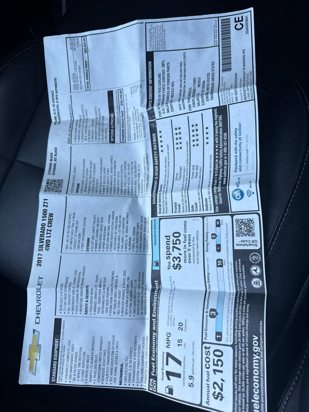 Used 2017 Chevrolet Silverado 1500 LTZ Z71 image 26