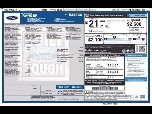 Used 2023 Ford Ranger XLT w/ Equipment Group 301A Mid image 34