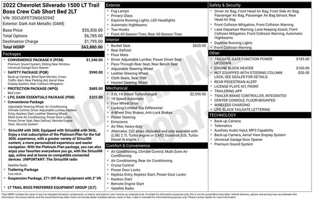 Used 2022 Chevrolet Silverado 1500 LT Trail Boss w/ Convenience Package II AWD/4WD image 43