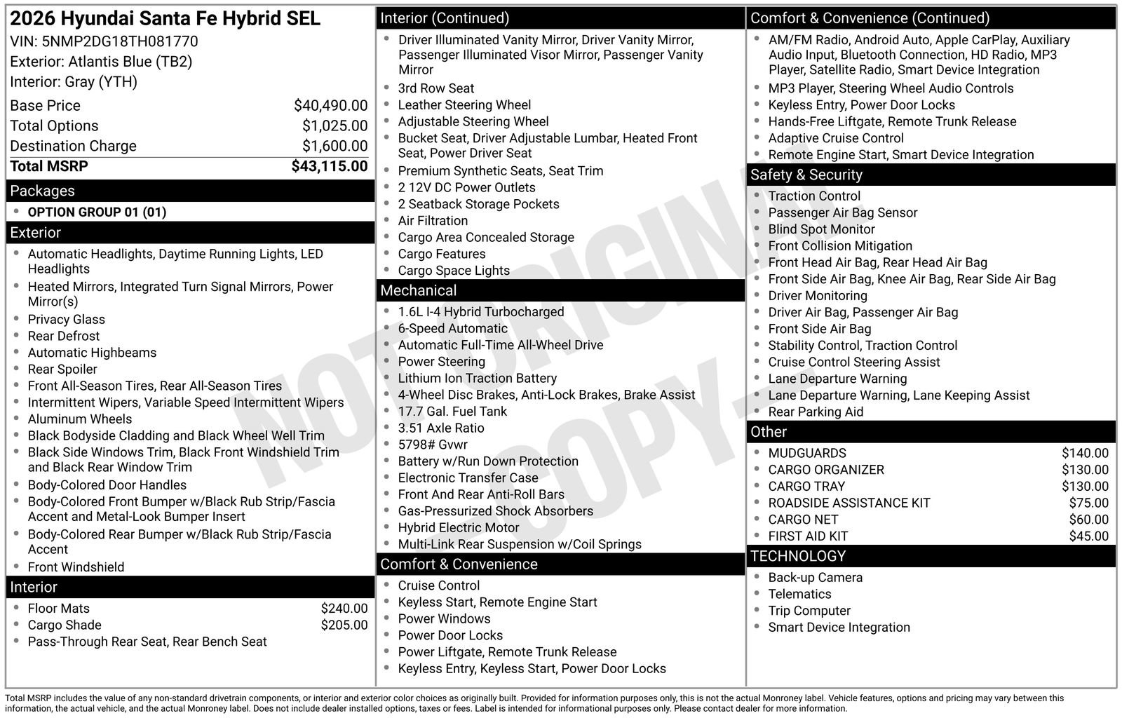 New 2026 Hyundai Santa Fe SEL AWD/4WD image 4