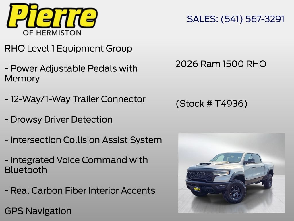 New 2026 RAM 1500 RHO w/ RHO Level 1 Equipment Group AWD/4WD image 36