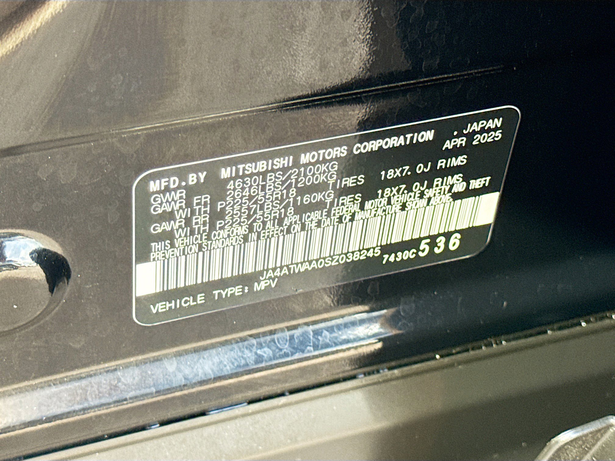 Used 2025 Mitsubishi Eclipse Cross Black Edition image 42