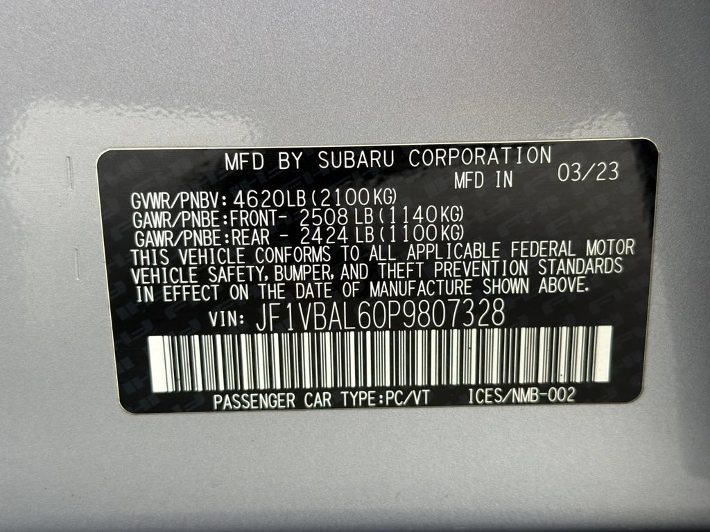 Used 2023 Subaru WRX Limited AWD/4WD image 51