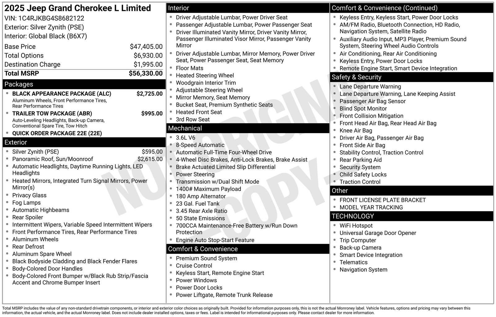 New 2025 Jeep Grand Cherokee L Limited w/ Black Appearance Package AWD/4WD image 5