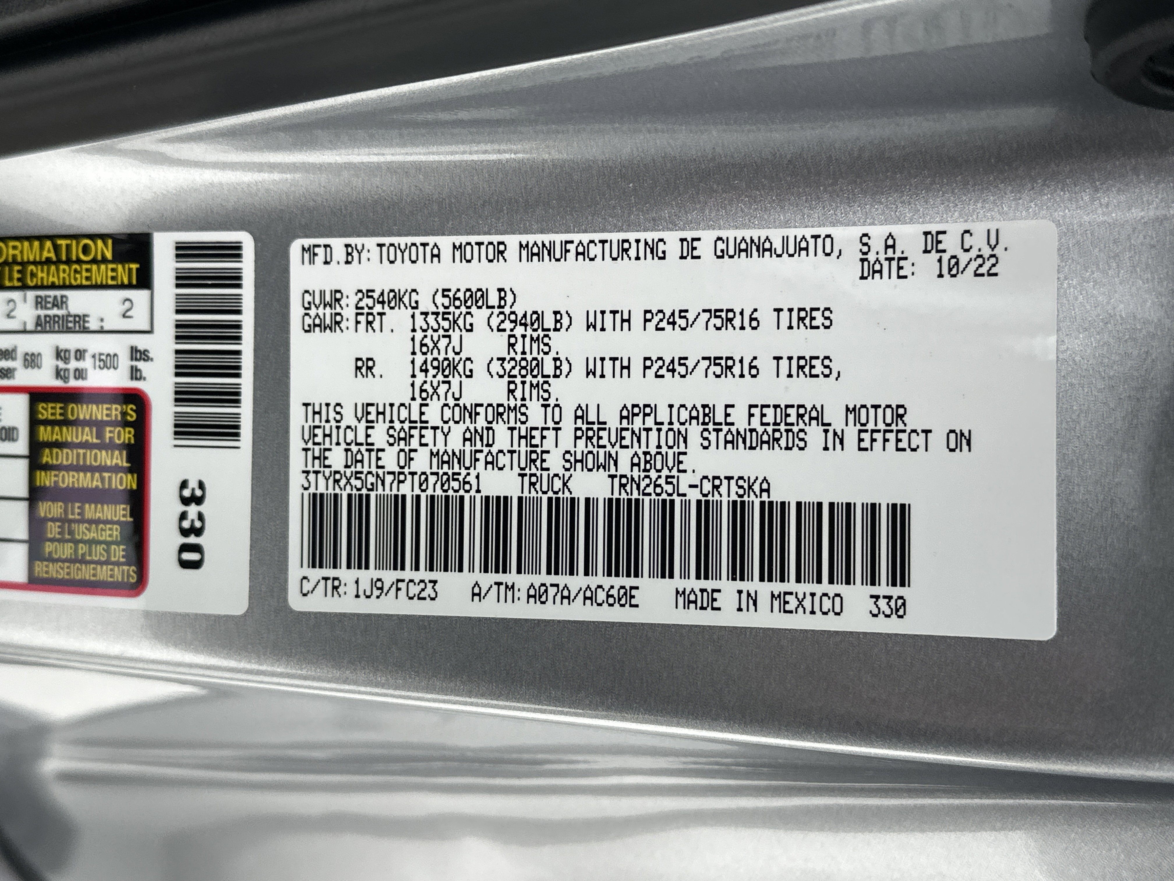 Certified 2023 Toyota Tacoma SR5 image 34