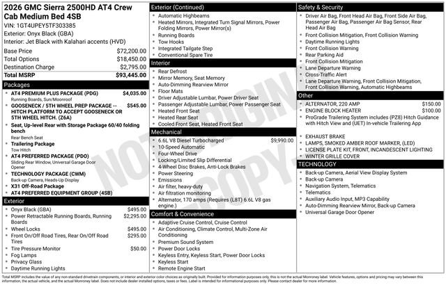 New 2026 GMC Sierra 2500 AT4 w/ AT4 Premium Plus Package AWD/4WD image 26