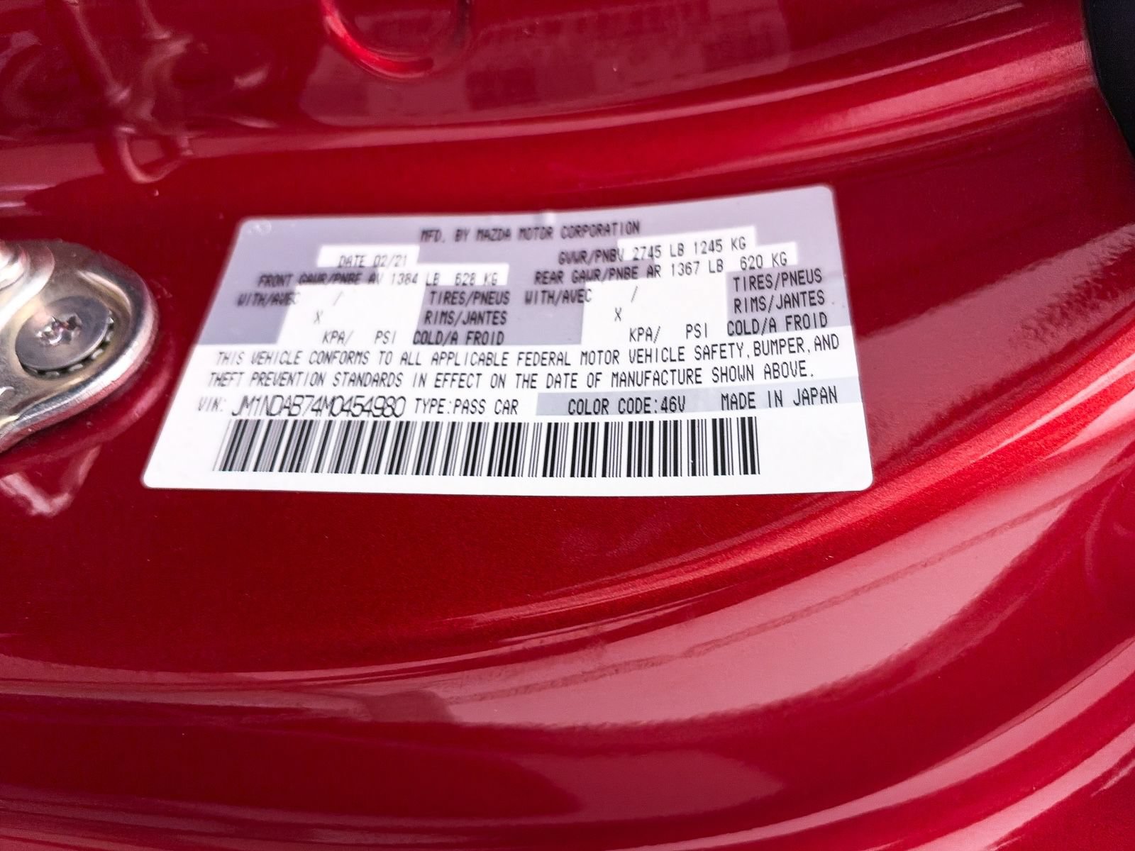 Used 2021 MAZDA MX-5 Miata Sport RWD image 34