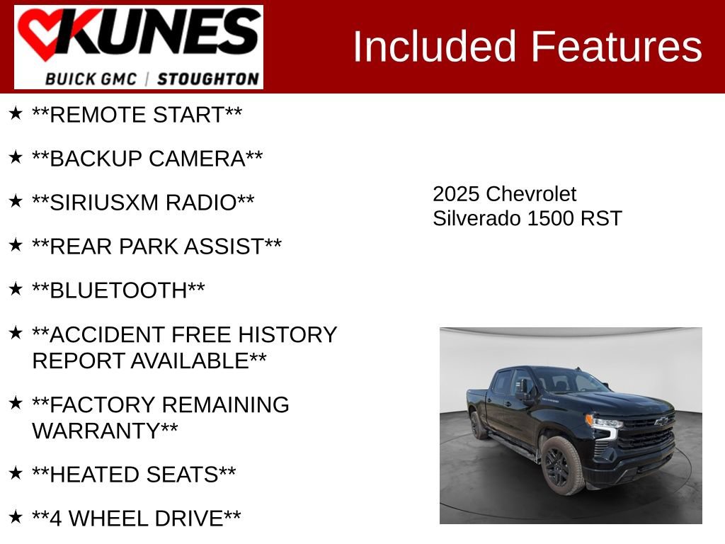 Used 2025 Chevrolet Silverado 1500 RST w/ Protection Package AWD/4WD image 2