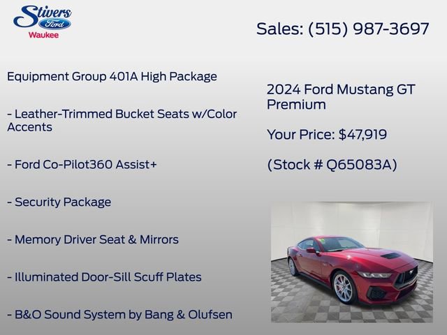 Certified 2024 Ford Mustang GT Premium RWD image 8