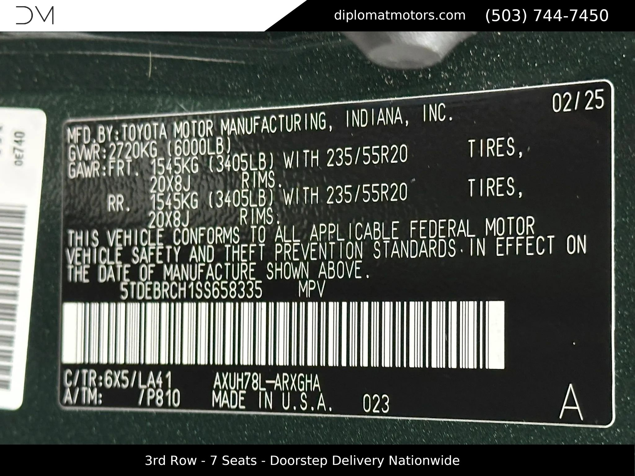 Used 2025 Toyota Highlander Platinum image 55