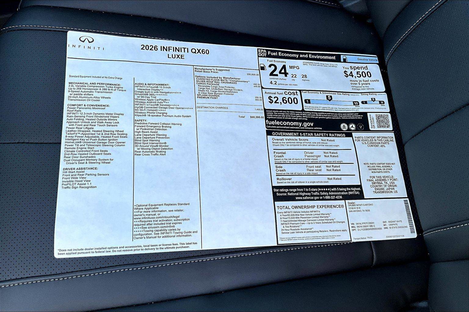 New 2026 INFINITI QX60 Luxe image 20