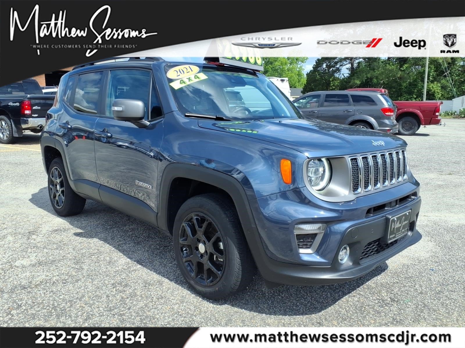 Used 2021 Jeep Renegade Limited w/ Sun & Sound Group AWD/4WD image 1