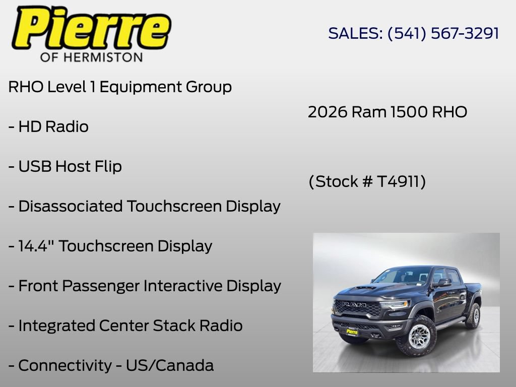 New 2026 RAM 1500 RHO w/ RHO Level 1 Equipment Group AWD/4WD image 24