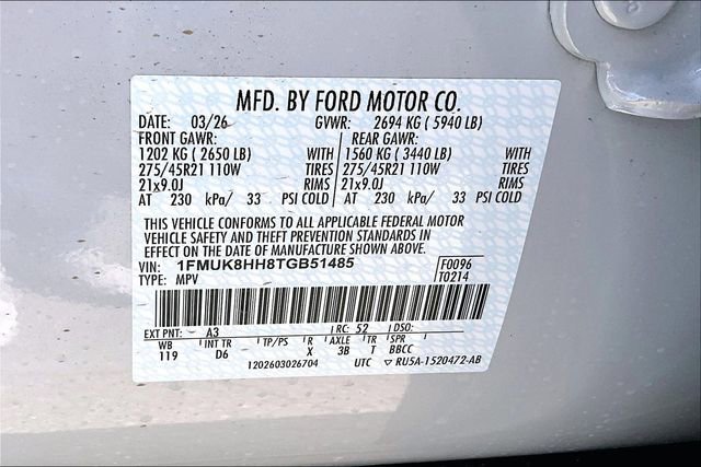 New 2026 Ford Explorer Platinum w/ LUX Leather Package image 12