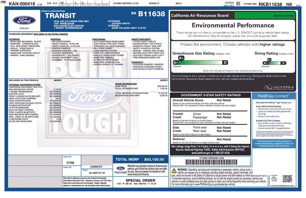 Used 2024 Ford E-Transit Low Roof RWD image 17