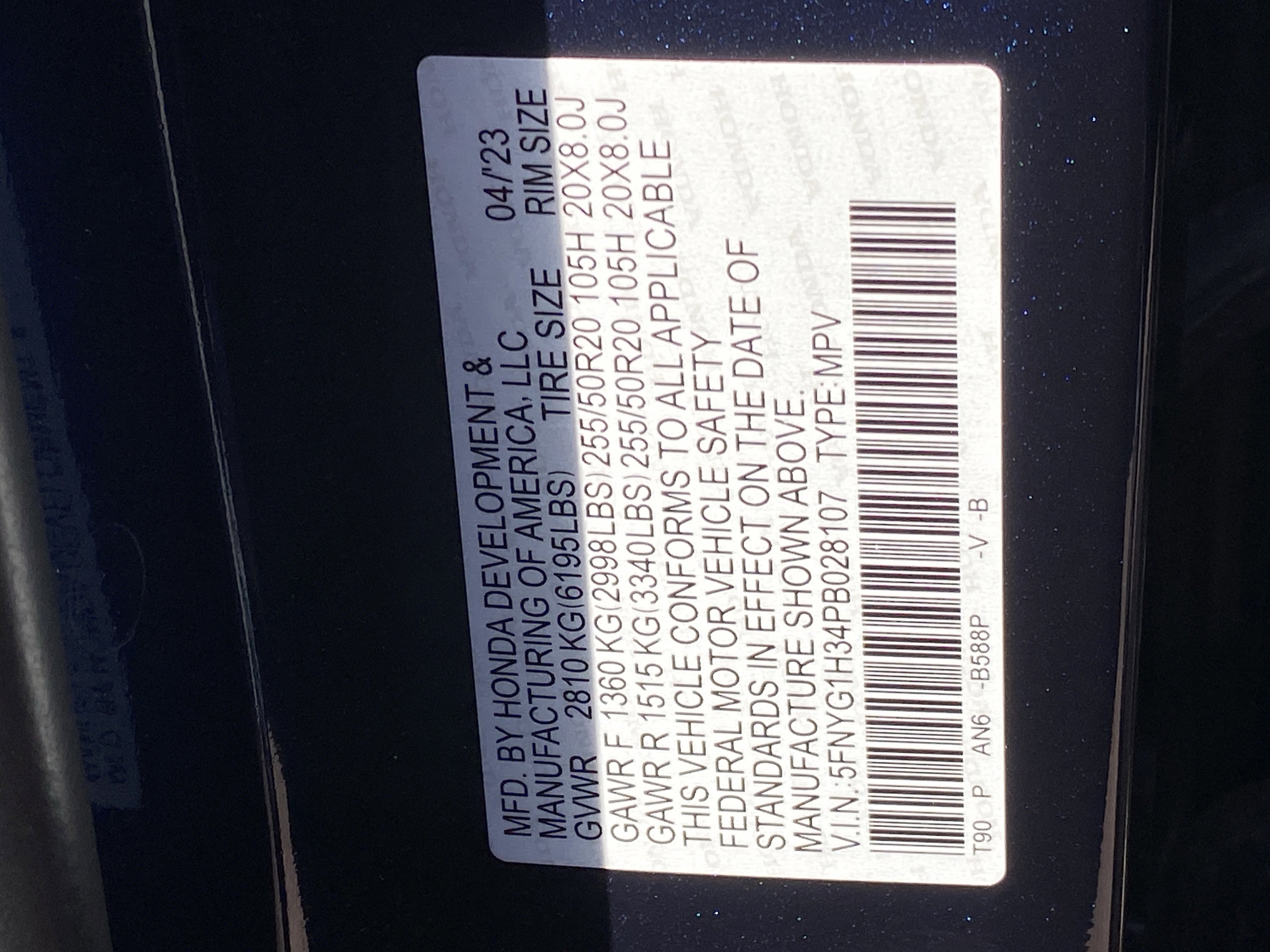 Used 2023 Honda Pilot Sport image 5