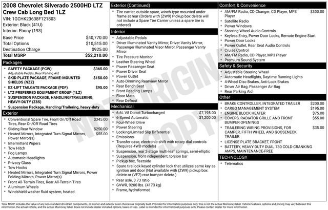 Used 2008 Chevrolet Silverado 2500 LTZ w/ Safety Package image 34