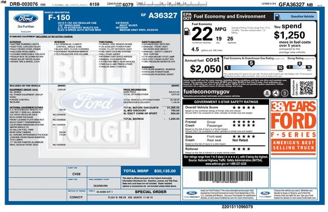 Used 2016 Ford F150 XL w/ Equipment Group 101A Mid RWD image 14