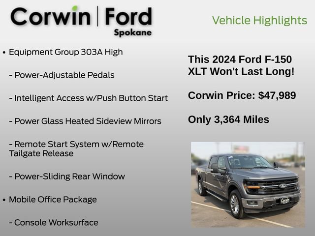Used 2024 Ford F150 XLT w/ Equipment Group 303A High AWD/4WD image 13