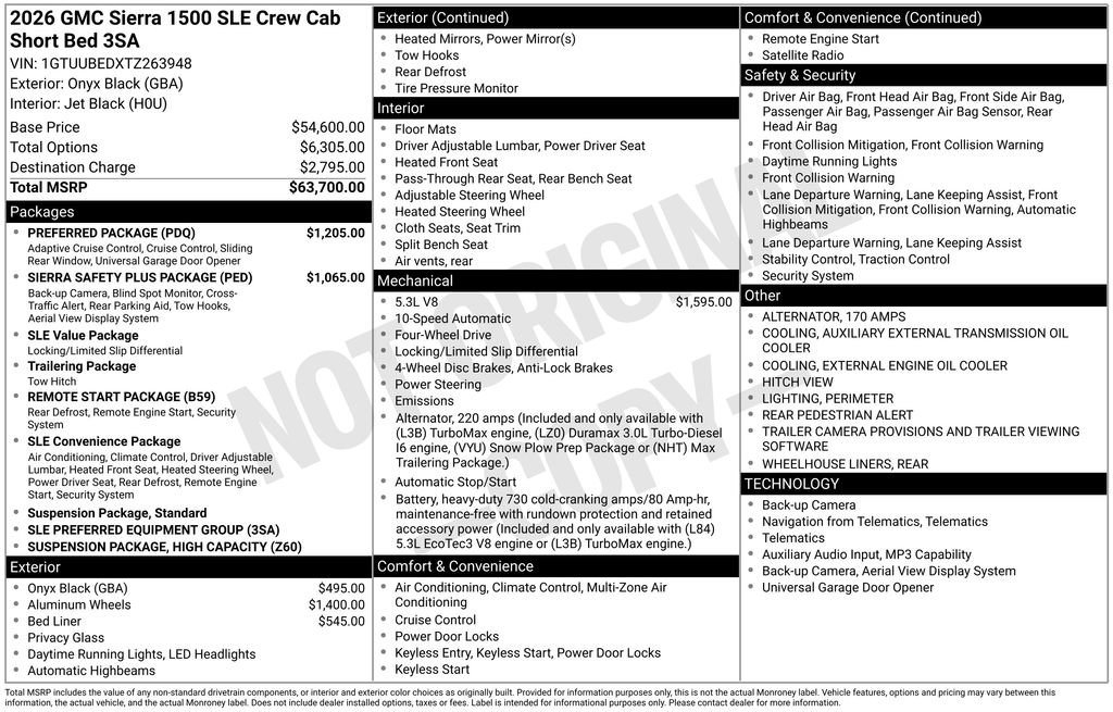 New 2026 GMC Sierra 1500 SLE w/ Preferred Package AWD/4WD image 31