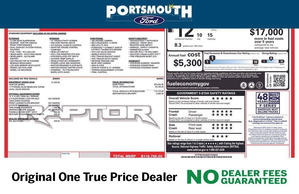 Used 2025 Ford F150 Raptor w/ Equipment Group 803A Raptor R image 18