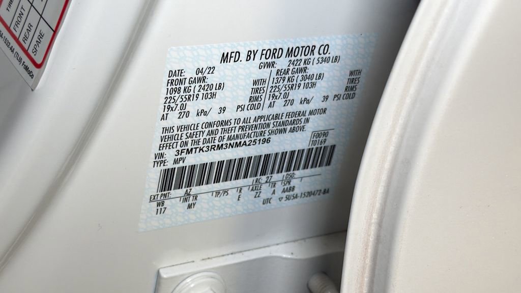 Used 2022 Ford Mustang Mach-E Premium w/ Ice White Appearance Package RWD image 38