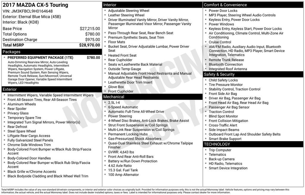 Used 2017 MAZDA CX-5 Touring w/ Preferred Equipment Package image 5