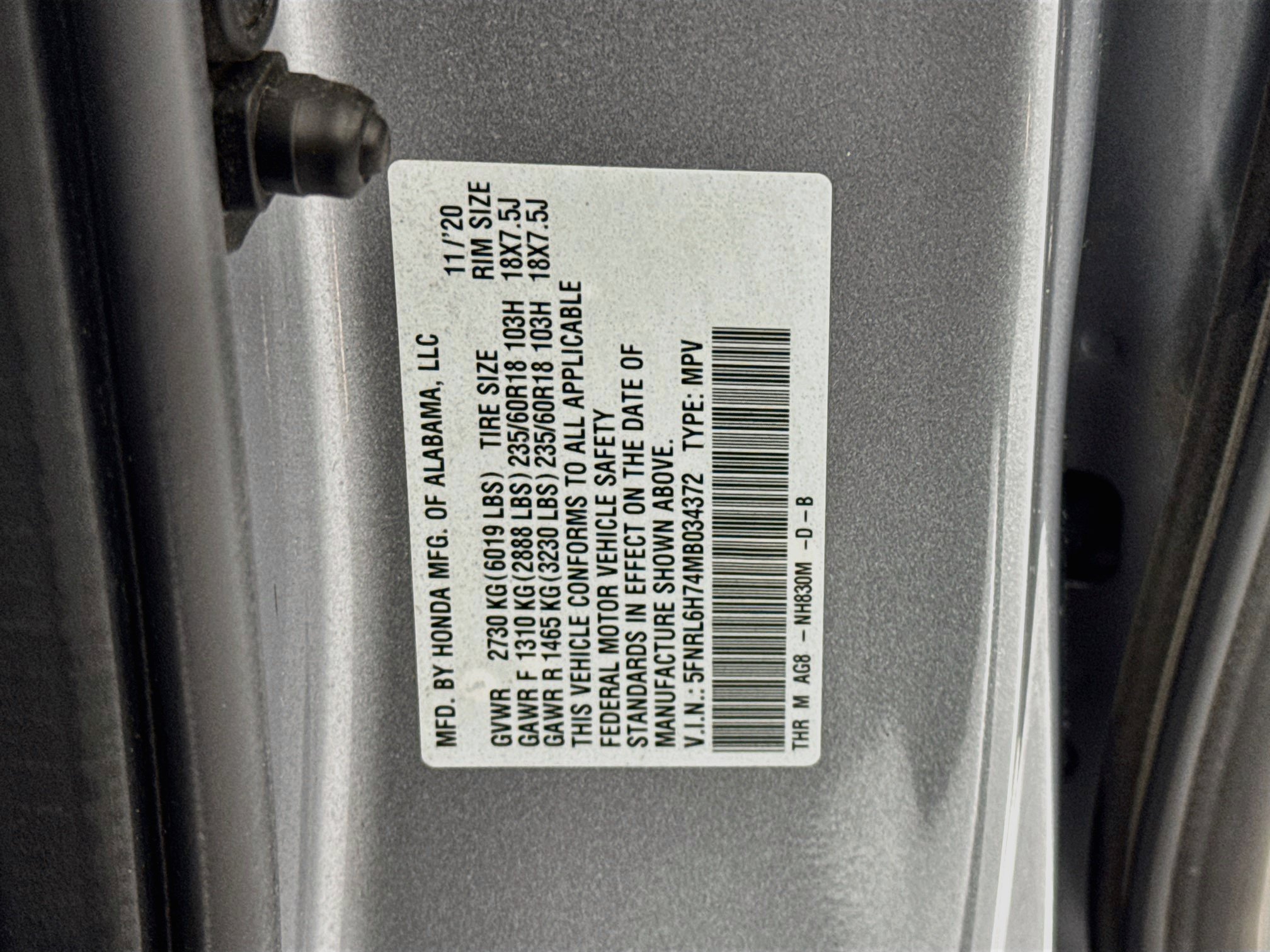 Certified 2021 Honda Odyssey EX-L image 33