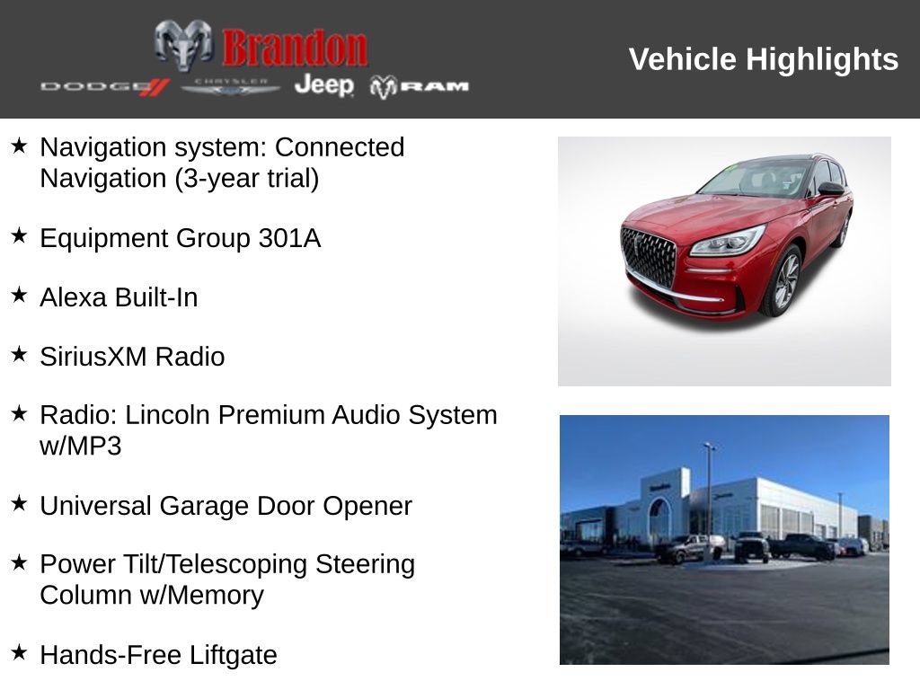 Used 2024 Lincoln Corsair Grand Touring w/ Equipment Group 301A AWD/4WD image 3