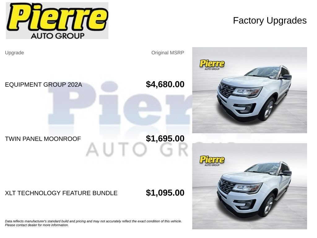 Used 2017 Ford Explorer XLT w/ Equipment Group 202A AWD/4WD image 2