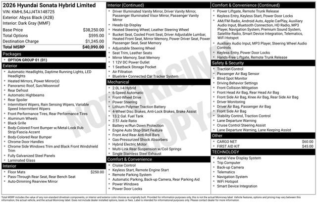 New 2026 Hyundai Sonata Limited image 5